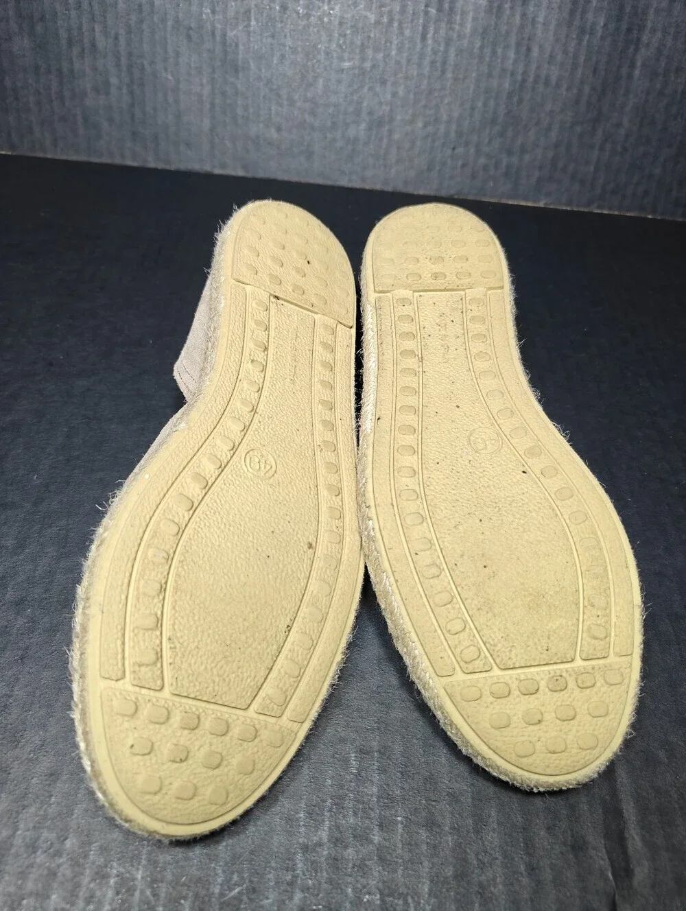 VERBENAS Carmen Serraje Taupe Suede Slide-on Spanish Espadrille Mules Shoe 9-9.5